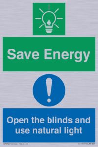 CC10689: Save Energy open the blinds and use natural light