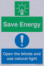 CC10689: Save Energy open the blinds and use natural light