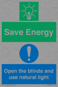 CC10689: Save Energy open the blinds and use natural light