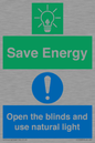 CC10689: Save Energy open the blinds and use natural light