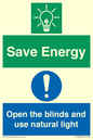 CC10689: Save Energy open the blinds and use natural light