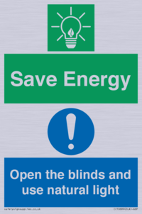CC10689: Save Energy open the blinds and use natural light