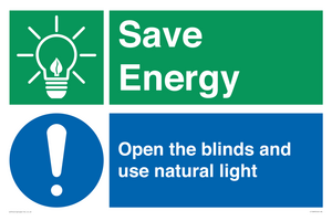 CC10689: Save Energy open the blinds and use natural light