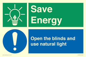 CC10689: Save Energy open the blinds and use natural light