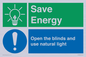 CC10689: Save Energy open the blinds and use natural light