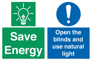 CC10689: Save Energy open the blinds and use natural light