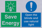 CC10689: Save Energy open the blinds and use natural light