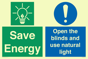 CC10689: Save Energy open the blinds and use natural light