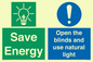 CC10689: Save Energy open the blinds and use natural light