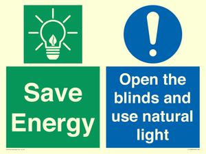 CC10689: Save Energy open the blinds and use natural light
