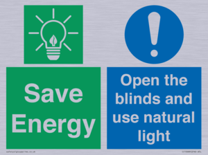 CC10689: Save Energy open the blinds and use natural light