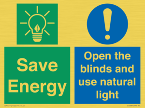 CC10689: Save Energy open the blinds and use natural light