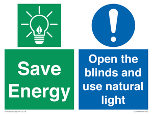 CC10689: Save Energy open the blinds and use natural light