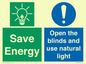 CC10689: Save Energy open the blinds and use natural light