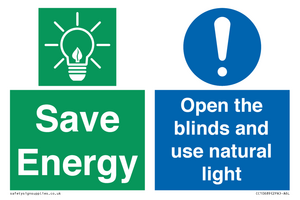 CC10689: Save Energy open the blinds and use natural light
