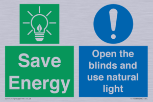 CC10689: Save Energy open the blinds and use natural light