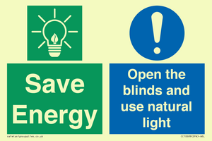 CC10689: Save Energy open the blinds and use natural light