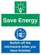 CC10707: Save energy. Switch off the microwave when you have finished