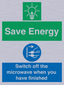 CC10707: Save energy. Switch off the microwave when you have finished