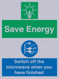 CC10707: Save energy. Switch off the microwave when you have finished