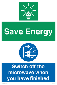 CC10707: Save energy. Switch off the microwave when you have finished