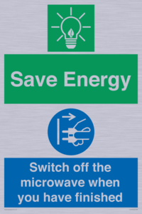 CC10707: Save energy. Switch off the microwave when you have finished