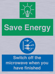 CC10707: Save energy. Switch off the microwave when you have finished