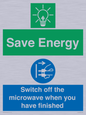 CC10707: Save energy. Switch off the microwave when you have finished