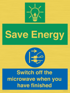 CC10707: Save energy. Switch off the microwave when you have finished