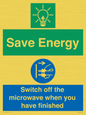 CC10707: Save energy. Switch off the microwave when you have finished