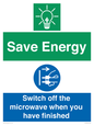 CC10707: Save energy. Switch off the microwave when you have finished