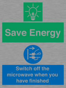 CC10707: Save energy. Switch off the microwave when you have finished