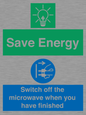 CC10707: Save energy. Switch off the microwave when you have finished