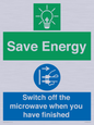 CC10707: Save energy. Switch off the microwave when you have finished
