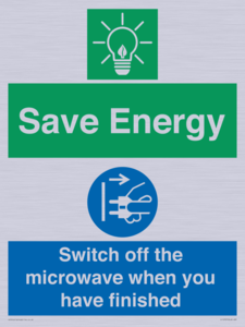 CC10707: Save energy. Switch off the microwave when you have finished