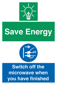CC10707: Save energy. Switch off the microwave when you have finished