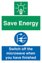 CC10707: Save energy. Switch off the microwave when you have finished