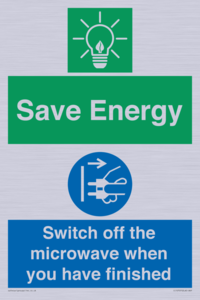 CC10707: Save energy. Switch off the microwave when you have finished