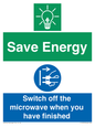 CC10707: Save energy. Switch off the microwave when you have finished