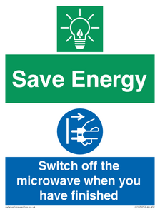 CC10707: Save energy. Switch off the microwave when you have finished