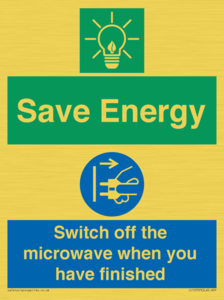 CC10707: Save energy. Switch off the microwave when you have finished