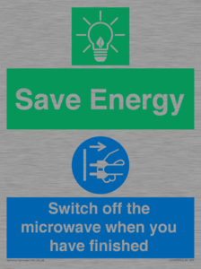 CC10707: Save energy. Switch off the microwave when you have finished
