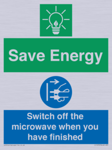 CC10707: Save energy. Switch off the microwave when you have finished