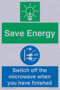 CC10707: Save energy. Switch off the microwave when you have finished