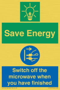 CC10707: Save energy. Switch off the microwave when you have finished