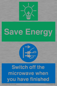 CC10707: Save energy. Switch off the microwave when you have finished