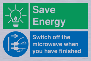 CC10707: Save energy. Switch off the microwave when you have finished