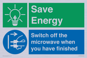 CC10707: Save energy. Switch off the microwave when you have finished