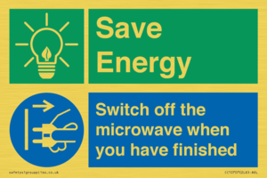 CC10707: Save energy. Switch off the microwave when you have finished