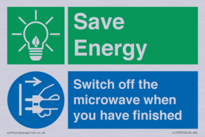 CC10707: Save energy. Switch off the microwave when you have finished